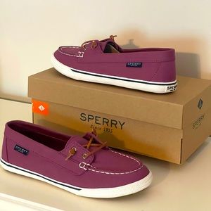 Brand new purple lounge away sperry shoe